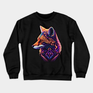 Foxy retrowave fox Crewneck Sweatshirt